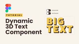 Create A Dynamic 3D Text Component with Variables  Figma Tutorial [upl. by Wickner]