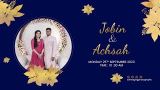 JOBIN amp ACHSAH  WEDDING  LIVE WEBCASTINGLIVE SD IMAGING PHOTOGRAPHY [upl. by Jeanne]