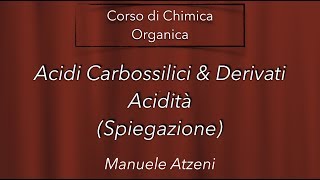 Chimica organica Acidità degli acidi carbossilici L115 [upl. by Ahsemrac]