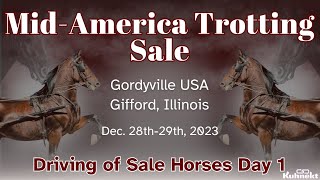 Driving of Sale Horses  2023 Mid America Trotting Sale [upl. by Ihteerp]