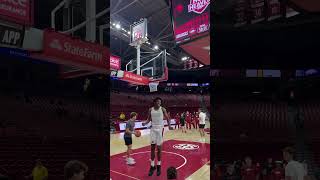 Pregame action prior to Arkansas vs Lipscomb at Bud Walton Arena in Fayetteville WPS [upl. by Airdnekal]