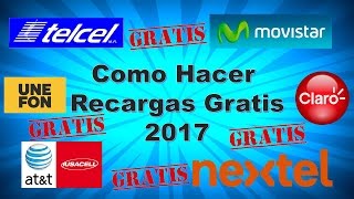 Como hacer recargas Telcel gratis por internet 2019 [upl. by Gratianna218]