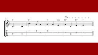 Soprano ukulele tabs Christmas ukulele sheet music Away In A Manger [upl. by Oiril]