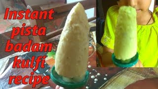 Instant pista badam kulfi recipehome made kulfiAtri ki mummy [upl. by Ilwain656]