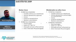 Como fazer o diagnóstico de febre reumática  questão comentada TEC 2009 [upl. by Sadnac]