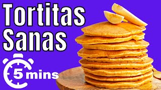 Tortitas Veganas de avena y plátano  Como hacer Pancakes veganos sin huevo FÁCILES [upl. by Pam734]