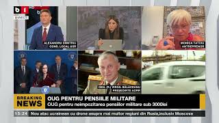 OUG PENTRU PENSIILE MILITARE B1TV 10 sept 2024 [upl. by Ecinwahs]