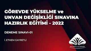 Deneme Sınavı 01 Zabıta Personeli Görevde Yükselme ve Unvan Değişikliği Sınavı [upl. by Spector241]