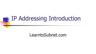 LearntoSubnet Introduction to IP Addressing [upl. by Elram]