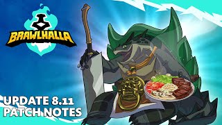 Brawlhalla Patch Notes 811  New Legend Imugi New Experimental Gadget amp Ranked Map Pools [upl. by Aciretahs]