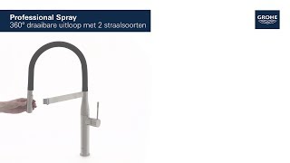 GROHE Essence professionele keukenmengkraan  in SuperSteel [upl. by Tertias]