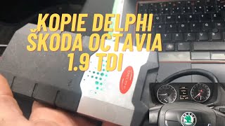 TEST Čínská kopie autodiagnostiky Delphi DS150e  Škoda Octavia 2 19 TDI 77 kW BXE [upl. by Ahsenahs]