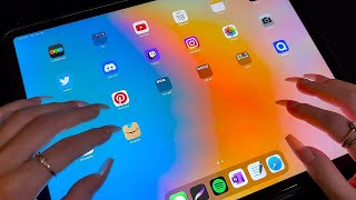 ASMR Whats in my iPad  Tapping on Screen 📱 whispered [upl. by Nylisoj516]