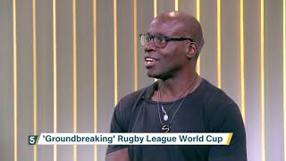 Martin Offiah discusses upcoming Rugby League World Cup  5 News [upl. by Rocher212]