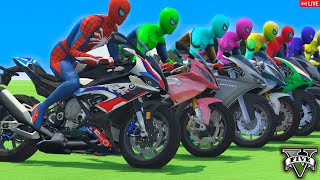 GTA 5  Epic Ragdoll Funny SpiderMan VS Minions On Rainbow Bridge Euphoria Physics1 [upl. by Ttoille858]