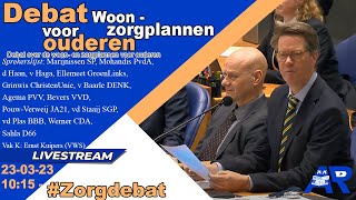 Terugkijken Debat over de woon en zorgplannen voor ouderen  Tweede Kamer [upl. by Ynnig346]