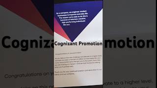 Cognizant Promotion Appreciation  Associate to Senior Associate  CTS [upl. by Nylarej864]