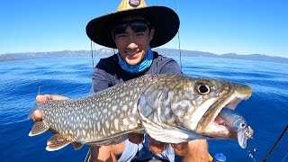 Catching HUNGRY LAKE TROUT in Lake Tahoe with Jerkbaits [upl. by Nevaj]