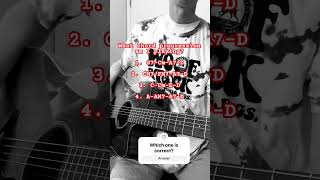 Guitar Ear Training  Which Chord Progression Am I Paying acousticguitarlesson [upl. by Nikki]