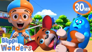 Blippi Has Fun with Dogs  Blippi Wonders Educational Cartoons for Kids [upl. by Eelidnarb]