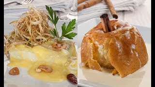 Bacalao al pilpil con puerro crujiente  Manzanas asadas con crema de canela  El sabor es ciego [upl. by Boniface]