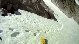 Longs Peak Lambslide Couloir ski descent AP [upl. by Yditsahc]