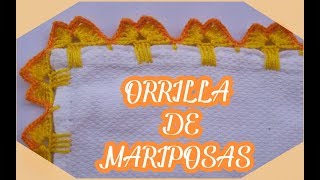 Orilla de Mariposas en Crochet para Servilletas Orilla de Mariposas 20 [upl. by Anait]