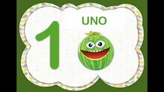 Los Números del 1 al 10 para niños con frutas Video Infantil [upl. by Ranjiv]