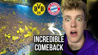 Yellow Wall ERUPTS After LAST SECOND Klassiker Comeback  BVB vs Bayern [upl. by Nairam556]