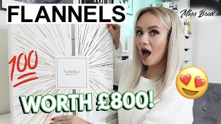 FLANNELS BEAUTY ADVENT CALENDAR UNBOXING 2022  BEST ONE YET  £235 WORTH £800  MISS BOUX [upl. by Berner]