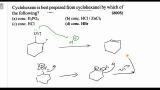 Cyclohexene is best prepared from cyclohexanol by which of the following [upl. by Anilys]