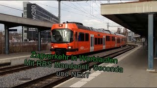 Zugverkehr in Worblaufen  Mit Mandarinli Be 412  Seconda Be 412 und NExT RABe 412 [upl. by Malliw]