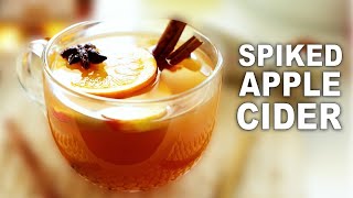 Spiked Apple Cider 🍎 EASY QUICKFIX Holiday Cocktail [upl. by Arhas]