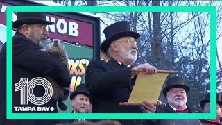 Punxsutawney Phil makes prediction on Groundhog Day 2022 [upl. by Airalednac154]