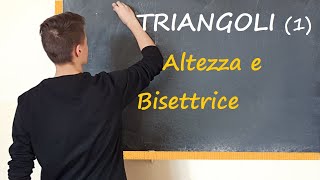 Classificazione dei Triangoli Altezza e bisettrice Ortocentro e incentro [upl. by Moncear208]