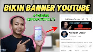 cara membuat banner youtube di hp 2023  youtuber pemula [upl. by Jeramey]