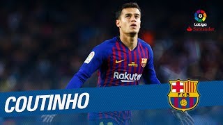 Coutinho Best Goals amp Skills LaLiga Santander 20172018 [upl. by Atilrak722]