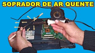 COMO FAZER UM SOPRADOR DE AR QUENTE CASEIRO COM FERRO DE SOLDA E USB [upl. by Crary]