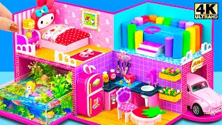 How To Make 3 Color House for My Melody Hello Kitty Bedroom Kuromi Kitchen ❤️ DIY Miniature House [upl. by Weiler221]