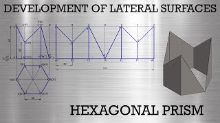 Development of Lateral Surfaces of Hexagonal Prism in Solidworks [upl. by Haelam580]