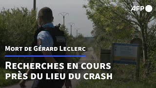 Crash de lavion piloté par Gérard Leclerc les accès à la Loire bouclés  AFP Images [upl. by Billy]