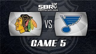 NHL Picks Chicago Blackhawks vs St Louis Blues Game 5 [upl. by Nirtiak881]