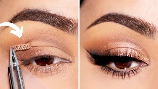 Why this HOODED EYEs cut crease using lid tape is a must try [upl. by Sallee]