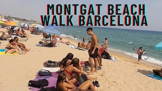 Beach Walk MONTGAT BARCELONA Playa De Montgat About 20 KM From Barcelona Spain 🇪🇸 [upl. by Gan]