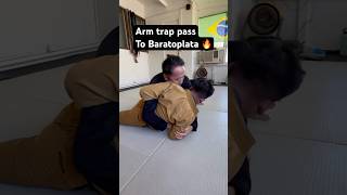 BJJ arm trap pass to BARATOPLATA 🔥 [upl. by Ahsilahk85]