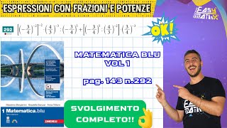 🔎ESPRESSIONI con FRAZIONI e POTENZE RISOLUZIONE DETTAGLIATA [upl. by Johiah]