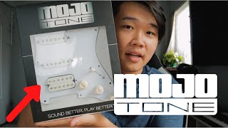 MOJOTONE 58 Quiet Coil HSS PreWired STRAT Pickguard  INSTALLATION  TONE DEMO [upl. by Aleahc]