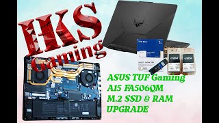 ASUS TUF Gaming A15 FA506QM RAM amp M2 2280 SSD UPGRADE [upl. by Medorra]