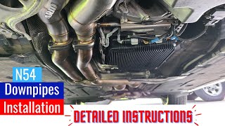 BMW N54 Downpipe Install  335i 135i 1M  Detailed Instructions [upl. by Luahs]