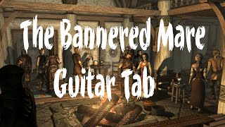 Skyrim Music  The Bannered Mare Full Acoustic Guitar Tab by Ebunny Fingerstyle How to Play [upl. by Endor]